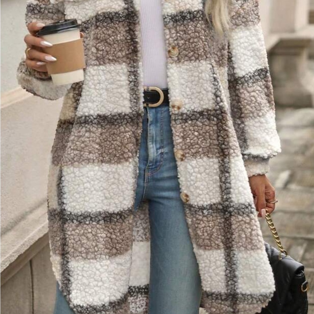 Cozy Plaid Sherpa flannel medium